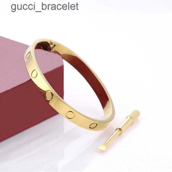 

love screw bracelet designer mens bangle luxury jewelry women bangle classic 5.0 titanium steel alloy gold-plated craft colors gold silver r, Black