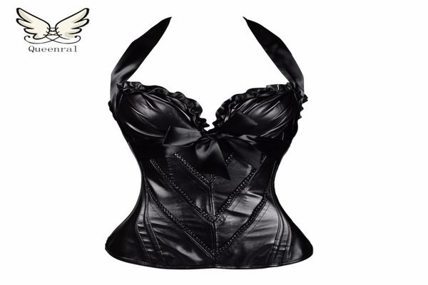 

leather corset waist trainer corsets steampunk corselet gothic clothing waist trainer party corsets and bustiers women1229464, Black;white
