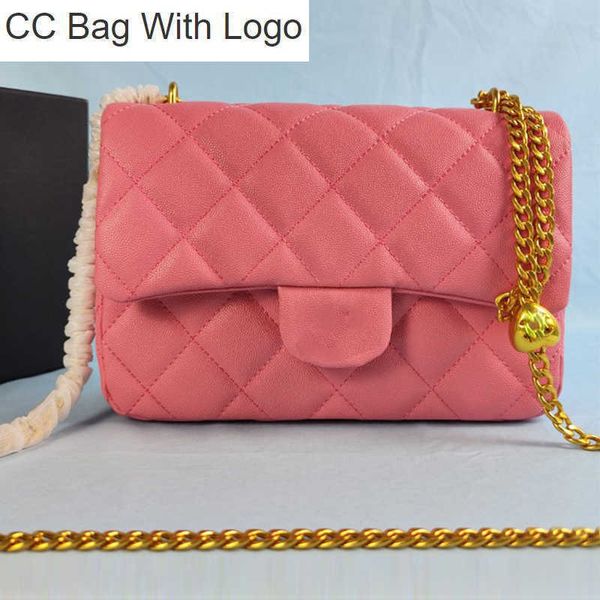 

cc bag pink handbag chains bag women crossbody bag genuine leather shoulder bag matte frosted texture designer clutch flap bags wallete lych, Black