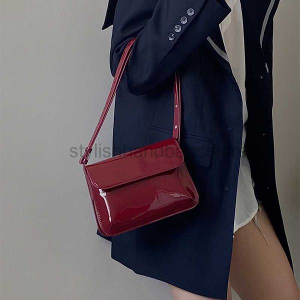 

shoulder bags vintage patent leather lingerie bag fashion women's small square shoulder messenger bag casual women's purse handbag
