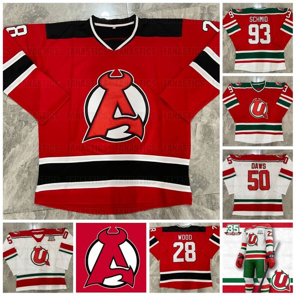 

2023 customize albany ahl devils hockey jersey away john quenneville blake coleman brian gibbons carter camper blake pietila joseph blandis, Black;red