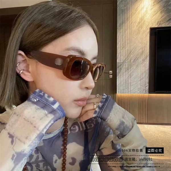 

2023 luxury designer 23 new sunglasses square net red same style personalized pearl chain sunglasses ch5488, White;black