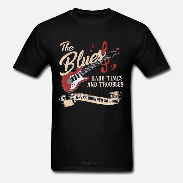 

men's t-shirts men funny t shirt fashion tshirt the blues music hard times and troubles never sounded so good women t-shirt j230731, White;black