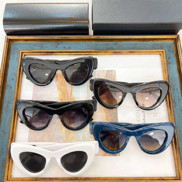 

2023 new luxury designer b family's new plate style cat's eye women's fashion ins.com celebrity sunglasses bb0204s, White;black