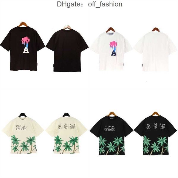 

european and american new fashion br pa palms/angels teddy bear short sleeve cotton oversize loose t-shirt for men women, White;black