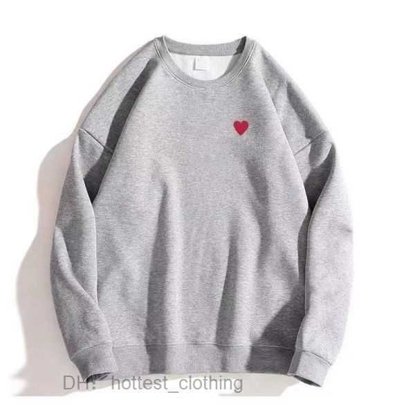 

1to1 heart men's 22s designer play commes des garcons letter embroidery long sleeve pullover red heart loose clothing 2 cj80, Black