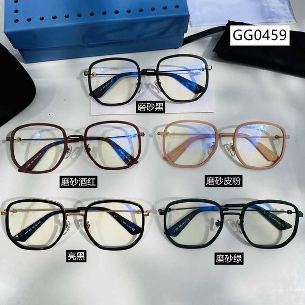 

2023 new luxury designer sunglasses new gg0459 flat lens has an irregular frame and is popular. the plain face can paired with a myopic litt, White;black