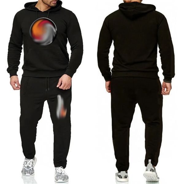 

mens tracksuits classic printed sports suit hoodie sweatshirt mens and womens running zipper tracksuit, Gray