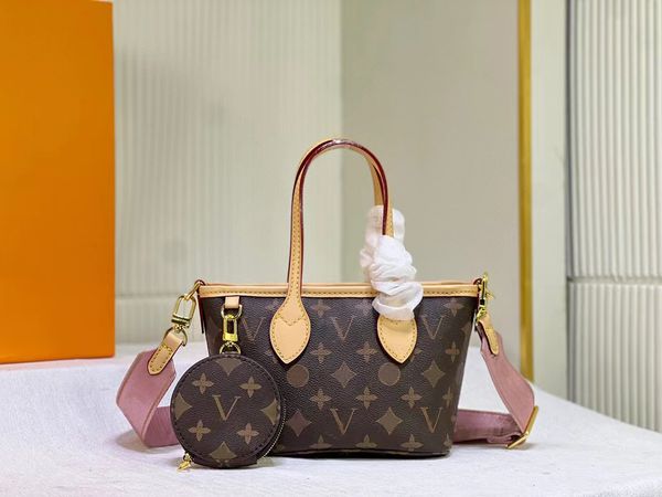 

designer tote bag woman shoulder bag m46705 handbags never shopping full women luxury classic flower checked 2pcs/set handbags beach bag clu