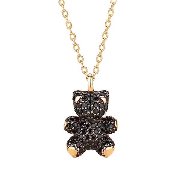 

designer necklace pendant necklace bear shape pt950 platinum animal shape pendant necklace fashion slim fit versatile, Silver