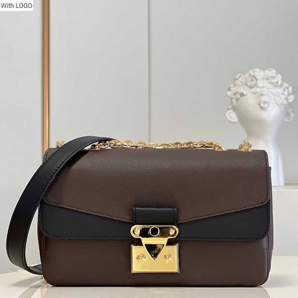 

2023 new 9a l bag delicate knockoff designer chain bag marceau 24.5cm genuine leather chain bag m46126 yl180, Black