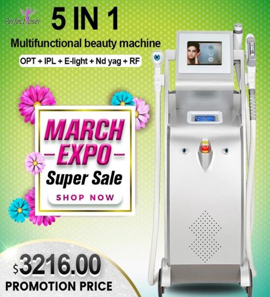 

5 in 1 multifunction opt ipl hair removal nd yag tattoo removal beauty machine8772330, Black