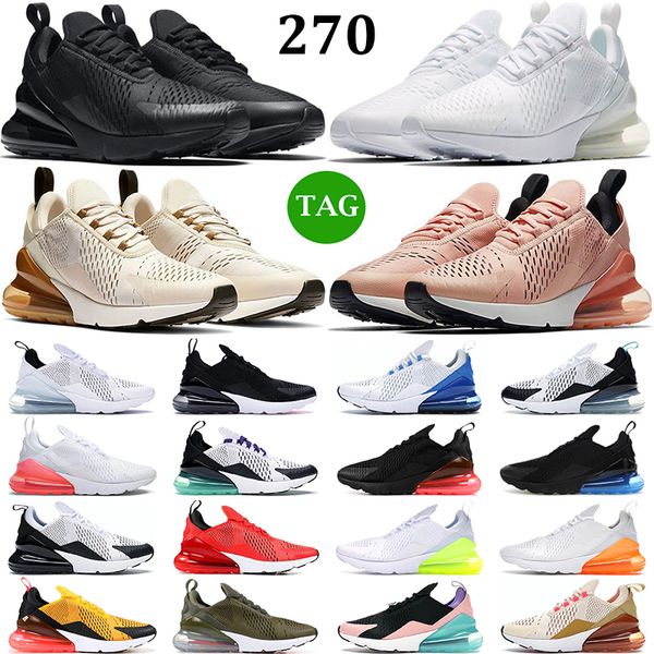 

designer 270 running shoes men women 270s triple black white metallic gold light brown medium olive university blue mens trainers sneakers