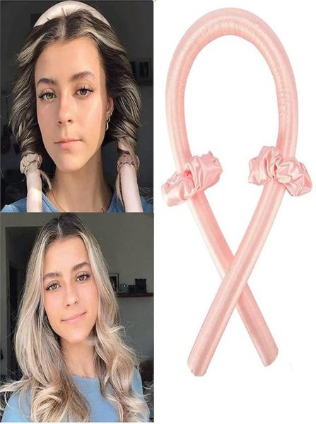 

heatless curling rod headband no heat curls ribbon hair rollers sleeping soft headband hair curlers diy hair styling tools j0296694405