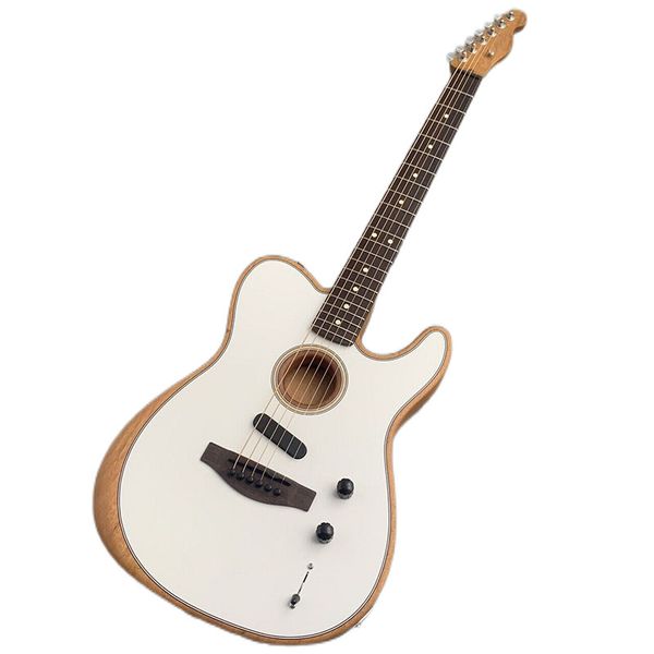 

acoustasonic player tl arctic white mxa2213359 ultralight indi electric guitar as same of the pictures