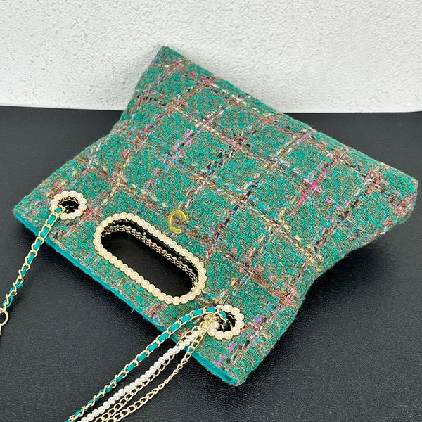 

23b shoulder bag womens handbag exquisite woolen pearl chain hardware metal buckle luxury handbags matelasse chain crossbody bags super shop