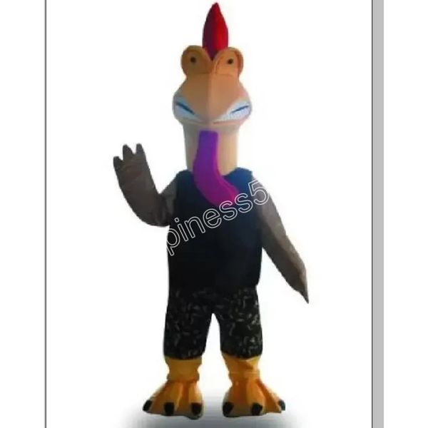 

cartoon big tall turkey mascot costume fancy dress wild animal clothing halloween xmas parade suits outdoor jumpsuit customizable, Red;yellow