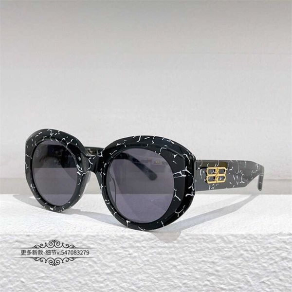 

2023 new luxury designer parisian family oval frame plate sunglasses men's ins net red fashionable sunglasses women bb0235, White;black
