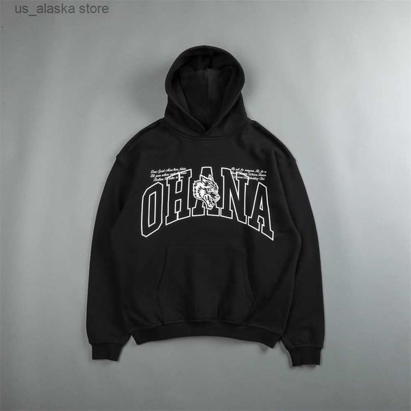 

men's hoodies sweatshirts darc sport 2023 terry or fleece cloth loose simple letter print men hooded hoodie pullover oversized long sle, Black