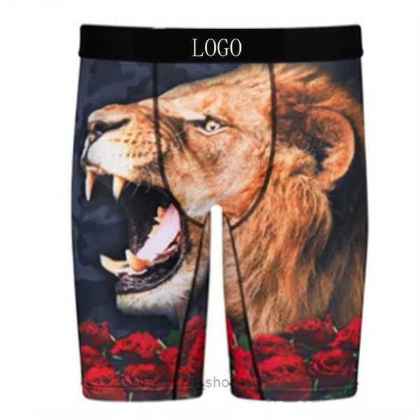 

psd designer underpants for mens ice silk quick dry shorts with bags fashion printed boxers breathable underwear clothes 2 r7pv, Black;white