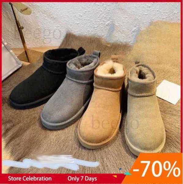 

boots warm boots mini snow boot ankle bootss booties australian classic women 's winter full fur fluffy furry satin 2022 australia usa, Black