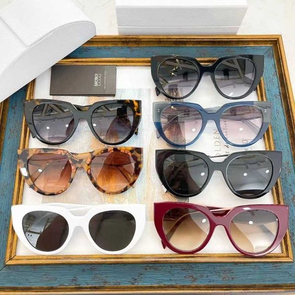 

2023 new luxury designer p's new online celebrity tiktok star same style women's versatile fashion sunglasses pr14ws, White;black
