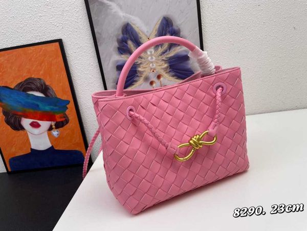 

designer andiamo bag botegas 2023 new star same style woven tote drawstring bucket high capacity handbag oblique straddle 3lrj