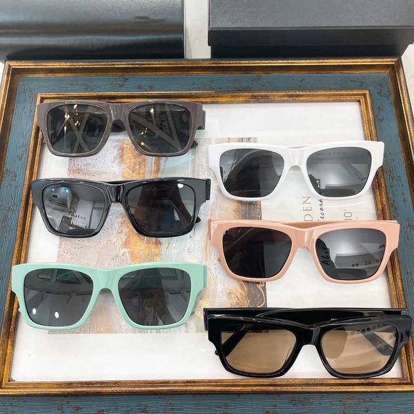 

2023 new luxury designer family b's new plate box sunglasses fashionable men's and women's ins popular online stars same sung, White;black