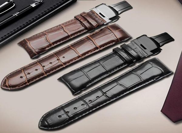 

watch bands replacement strap for genuine leather 16 18 20 22 23 24mm black brown bracelet t035 series male and female chain2723772