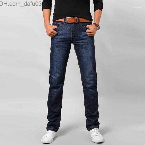 

men's jeans men's jeans wholesale-2022 autumn winter true slim straight denim mens pants deep blue homme marque 01y66991 z230801