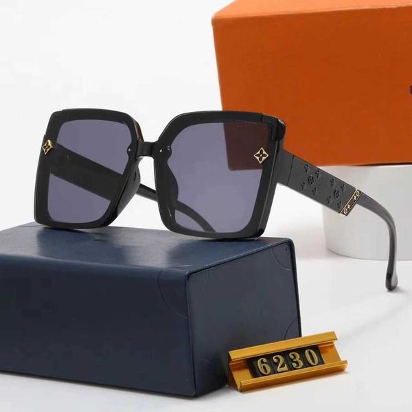 

2023 luxury designer sunglasses overseas new l family online popular men's and women's sunglasses tourism box glasses 6230, White;black