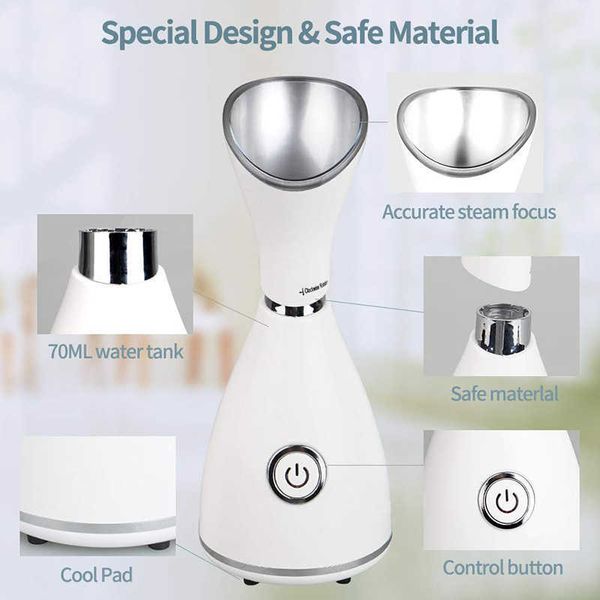 

facial steamer portable nano face warm mist home skin spa steamers for sinuses acne pores cleanse blackhead 230801