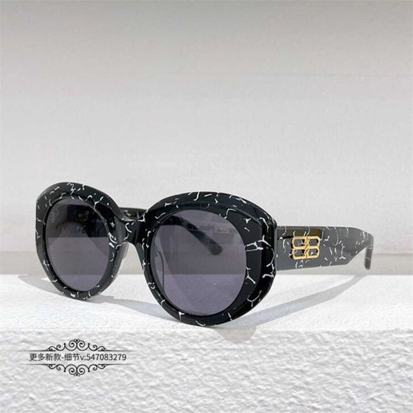 

2023 new luxury designer parisian family oval frame plate sunglasses men's ins net red fashionable sunglasses women bb0235, White;black