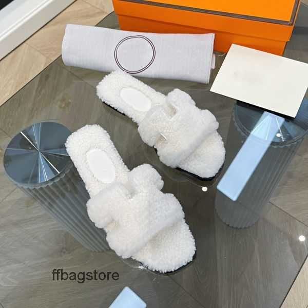 

women plush slippers h shearling orans sandal oran woolskin sheepskin slides winter oran fur slide designer classic open toe casual sandals