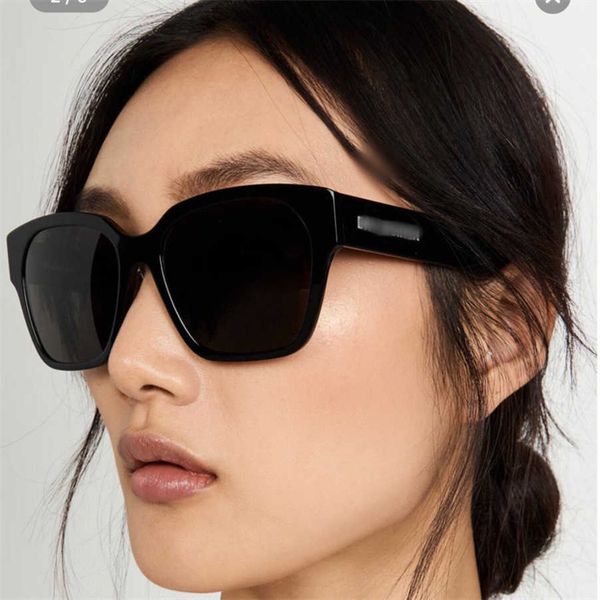 

2023 new luxury designer the new b's fashionable female ins network red with large frame sunglasses bb0215, White;black