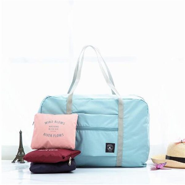 

waterproof nylon travel bags women men large capacity folding duffle bag organizer packing cubes luggage girl weekend bag268e