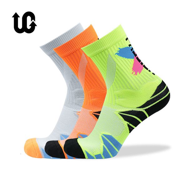 

men's socks 3pair/lot professional outdoor sport cycling socks basketball football soccer running trekking socks men women 230731, Black