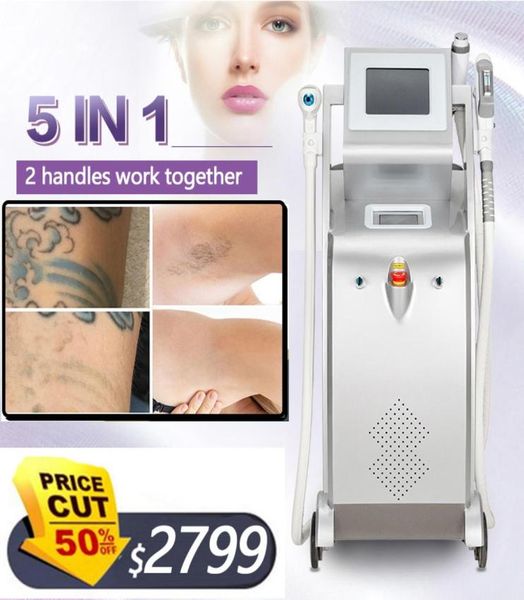 

2022 opt hair removal machine nd yag tattoo beauty equipment elight rf face care ipl skin rejuvenation depilazione 3 h1306433, Black