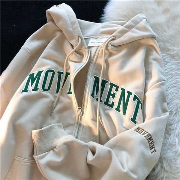 

men's hoodies sweatshirts vintage y2k zip up hoodies woman gothic letter print sport coat pullover long sleeve oversize autumn sweatsh, Black
