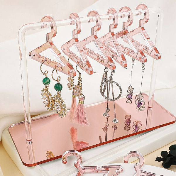 

jewelry boxes 8pcs hangers clear acrylic display rack earrings hanging clothes stand storage shopwindow manager racks 230801, Black;white