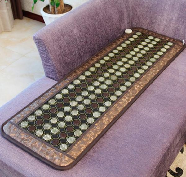 

massagem infrared heating massager thermal jade tourmaline stone mat for body pain release size 50x150cm for 1054825