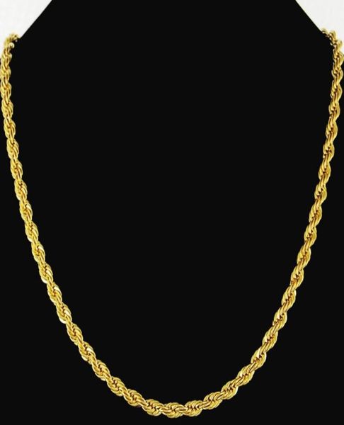 

rope chain 18k solid yellow gold filled womens mens necklace chain 24quot5mm99626071751837, Silver