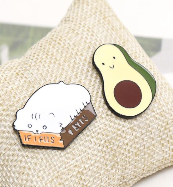 

kennel avocado green if i fits personality creative brooch cartoon special tide new lapels denim badge pins1159831, Gray