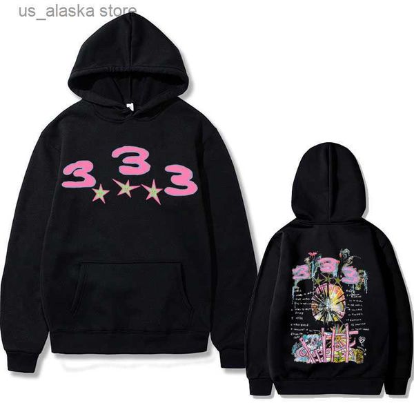 

men's hoodies sweatshirts bladee 333 hip hop trend skate drain gang hoodie men women fashion artistic sense hoodies kawaii fuuny casual, Black