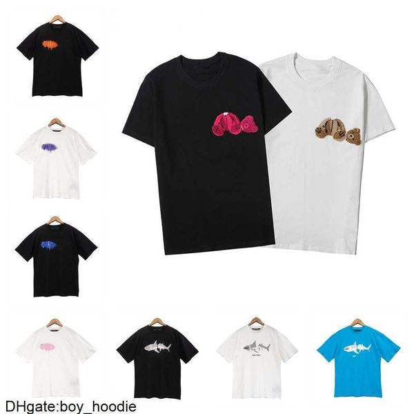 

men's t shirts 2023 summer mens palm shir graffii shir palms palmangel ciy designer limied inkje leer prining women's angels angle, White;black