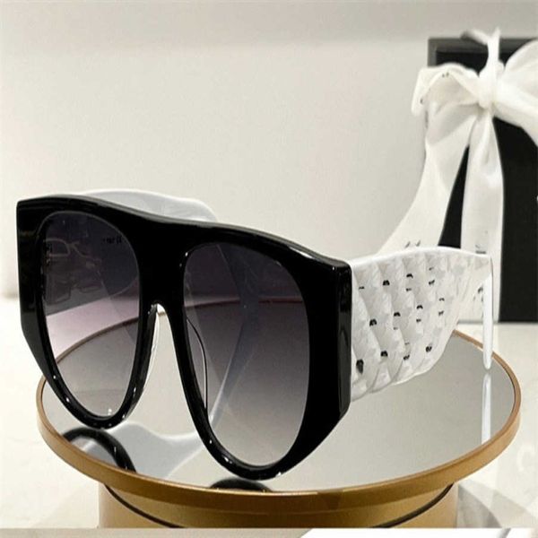 

2023 luxury designer new small fragrant square sunglasses ins net red same model pilot sunglasses ch9101, White;black