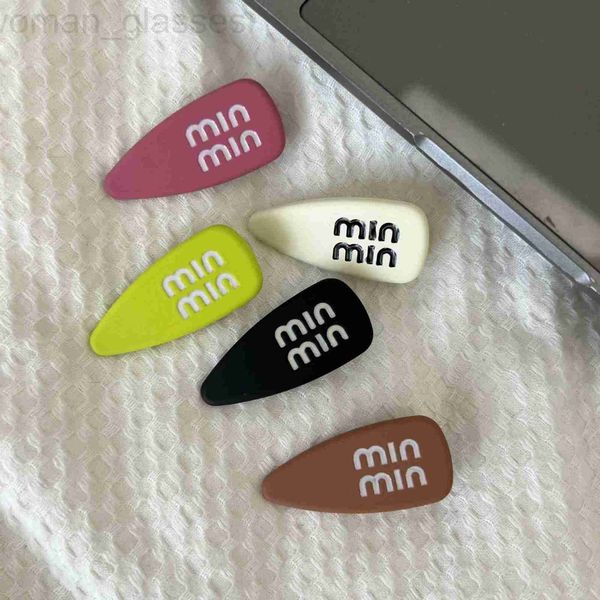 

hair clips & barrettes designer fever same miu clip candy color spring bang girl side alloy hx-1673 00jr, Golden;silver