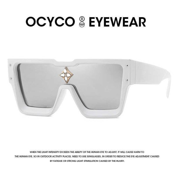 

96006 wholesale luxury brand oversized oversized square sunglasses women vintage sun glasses men graduates oculos feminino lentes gafas uv40, White;black