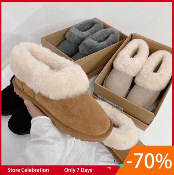 

boots platform slippers boots op63 disquette slipper fur slides classic mini ultra boot scuff sis tazz sheepskin suede upper women sandal mu, Black