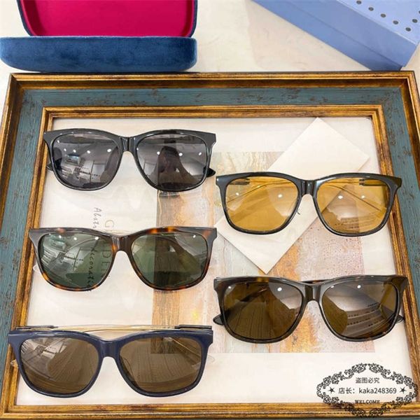 

2023 new luxury designer g family's new square large frame fashion ins celebrity sunglasses for men and women gg0495, White;black